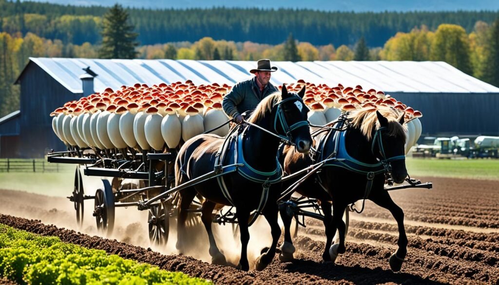 Equine-Powered Mushroom Cultivation